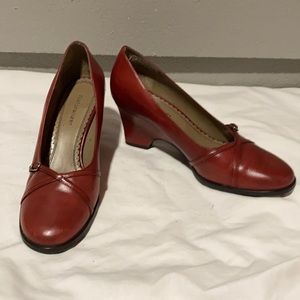 Naturalizer Red Wedge Heels